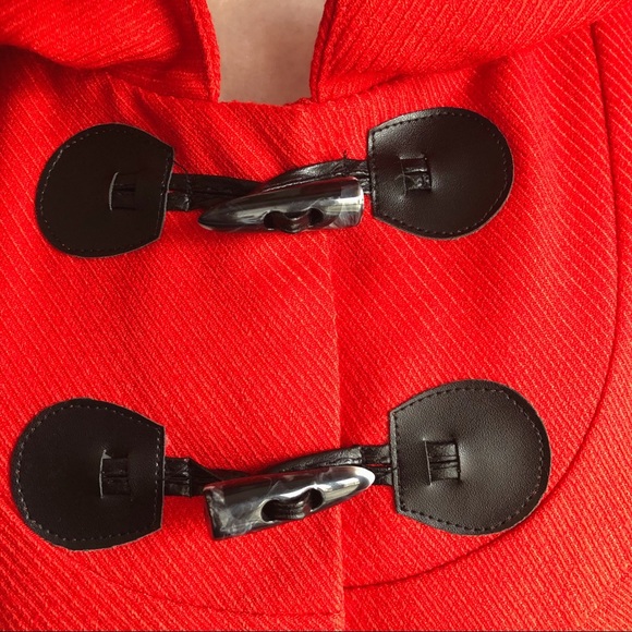 Jonesy Red Lightweight Long Sleeve Toggle Button Jacket Med - Picture 6 of 16